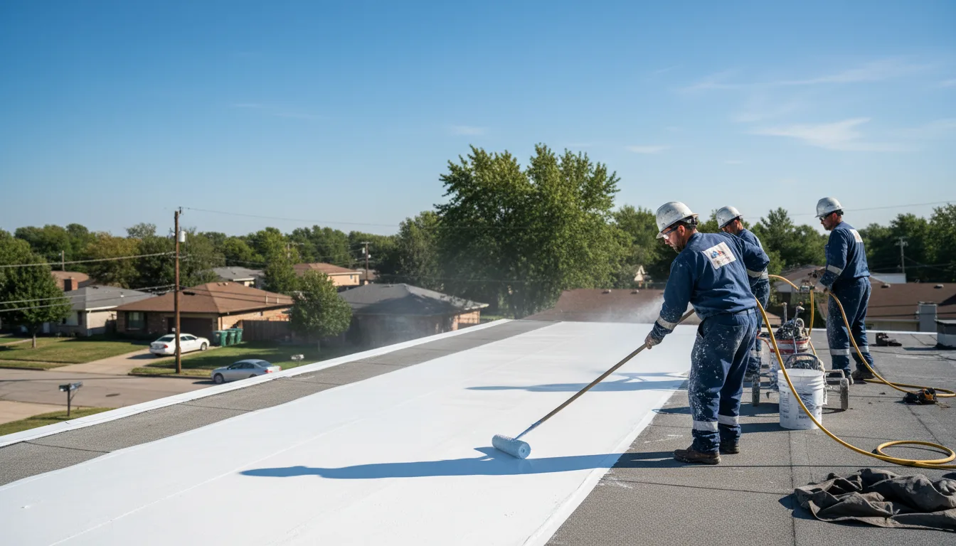 Commercial roof coating in Kings Park, NY near me